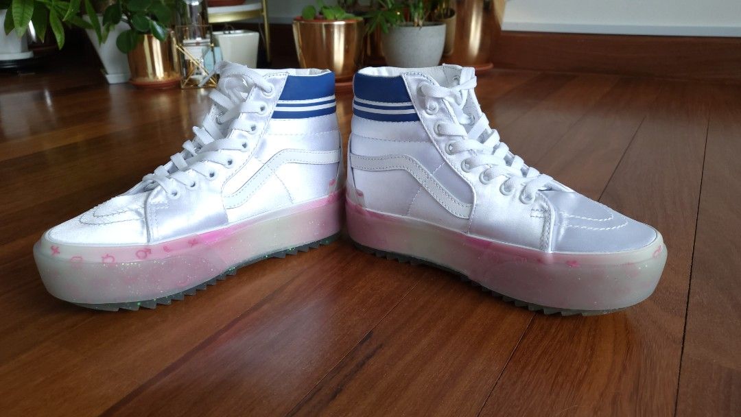 vans stacked pink