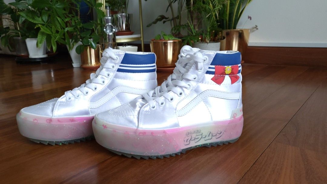 vans stacked pink