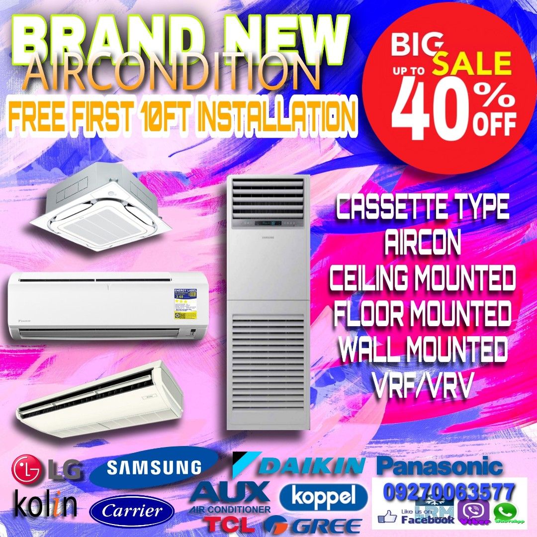 SALE BRAND NEW FLOOR MOUNTED TYPE AIRCON FOR SALE CEILING CASSETTE