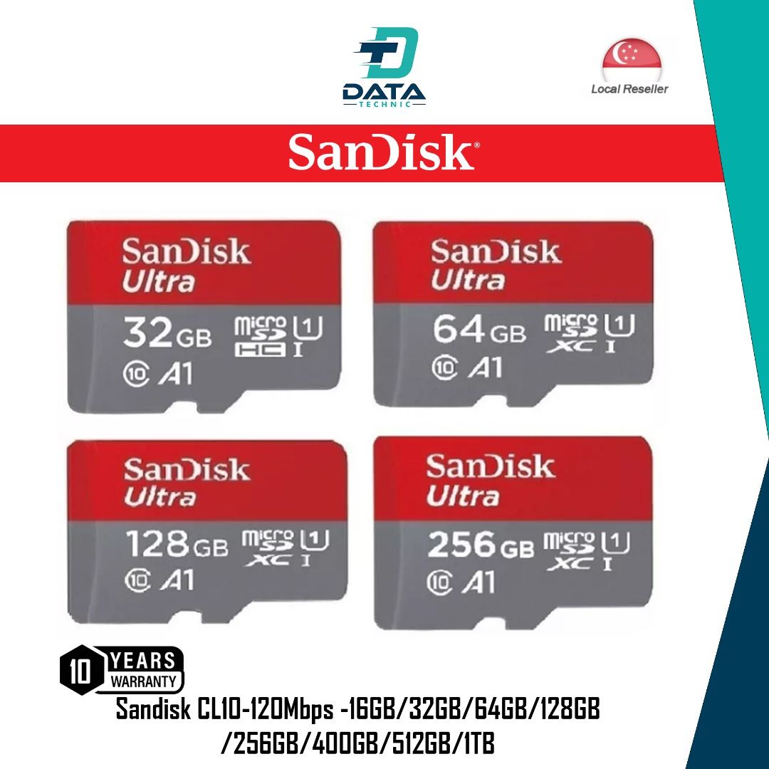Sandisk Ultra MicroSD Card A1 120 140 150Mbps 32GB I 64GB I 128GB