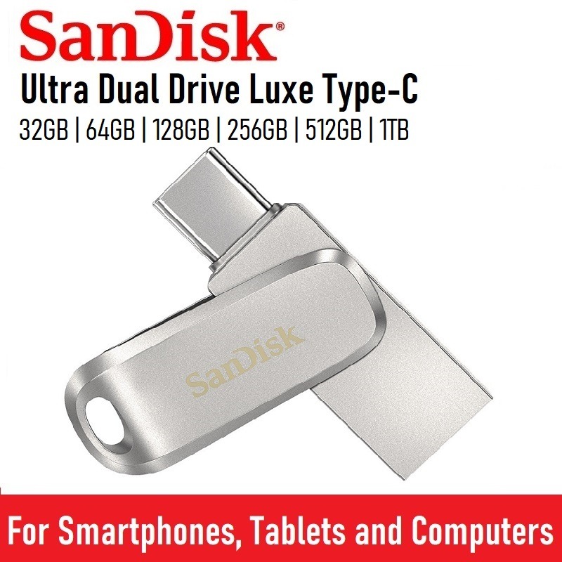 SanDisk Ultra Dual Drive Luxe Type-C 32GB 64GB 128GB 256GB 512GB 1TB ...