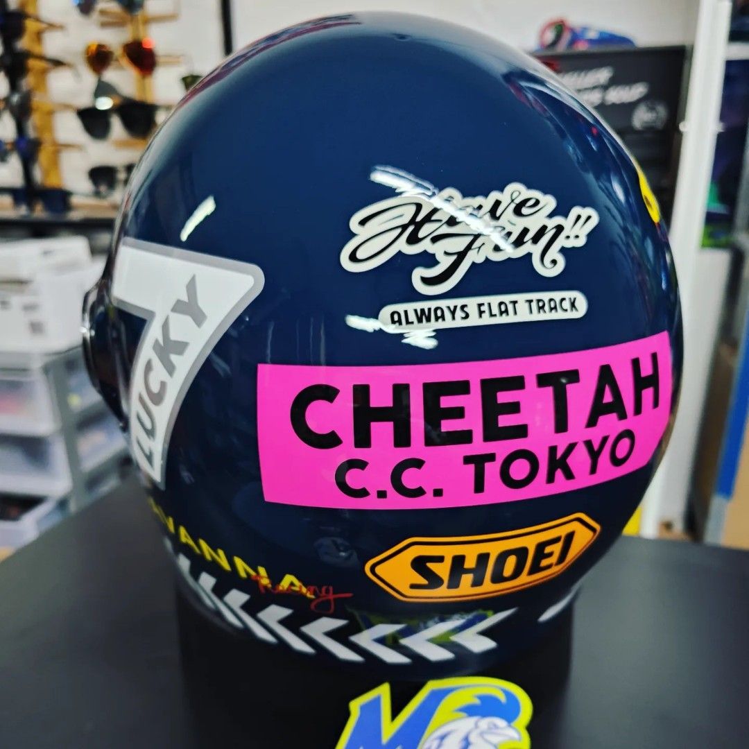 Shoei Glamster Cheetah, Motorcycles, Motorcycle Apparel on Carousell