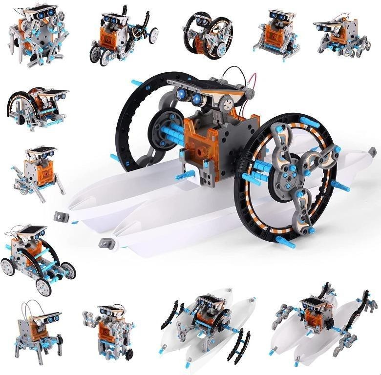 Sillbird Robot op zonne-energie, kinderspeelgoed, 12-in-1 STEM-constructie, 190 stuks, educatief speelgoed, cadeau voor jongens en meisjes vanaf 8-10 jaar, aangedreven door zonne-energie