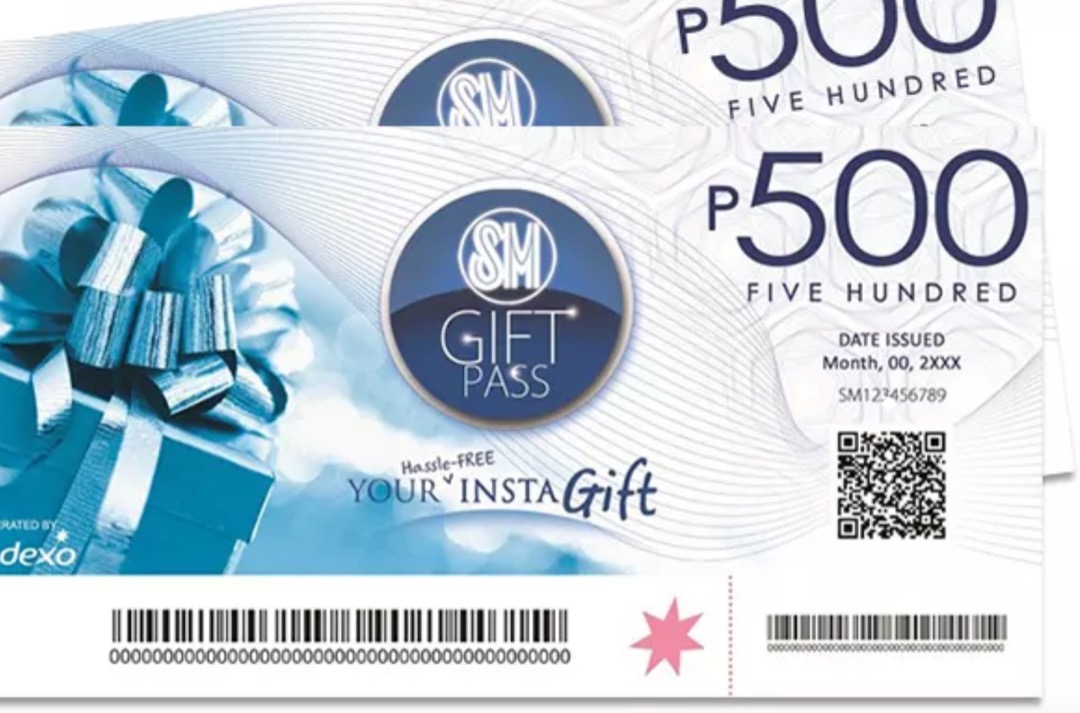 SM Gift Certificate SM Gift Pass SM GC Sodexo Gift Pass Sodexo Gift