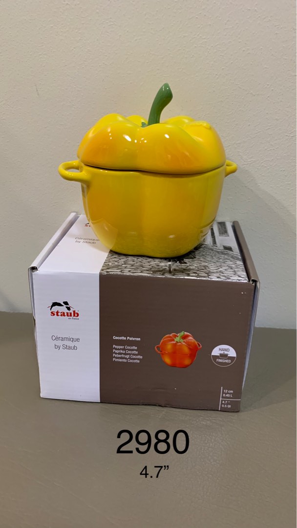 Staub yellow pepper cocotte, Furniture & Home Living, Kitchenware