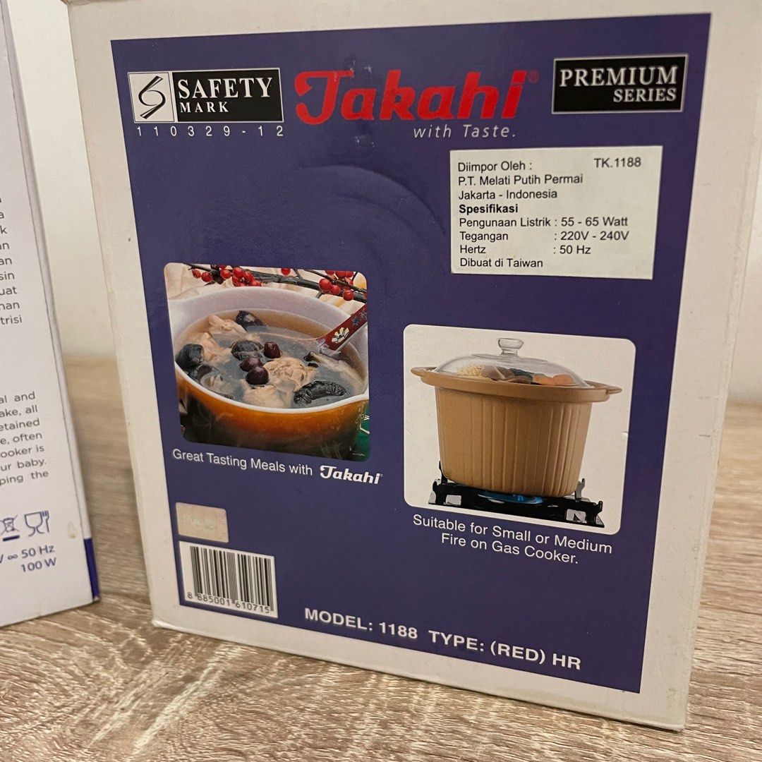 Takahi Slow Cooker Crockery Pot 0.7 L Liter (Premium Series), Bayi