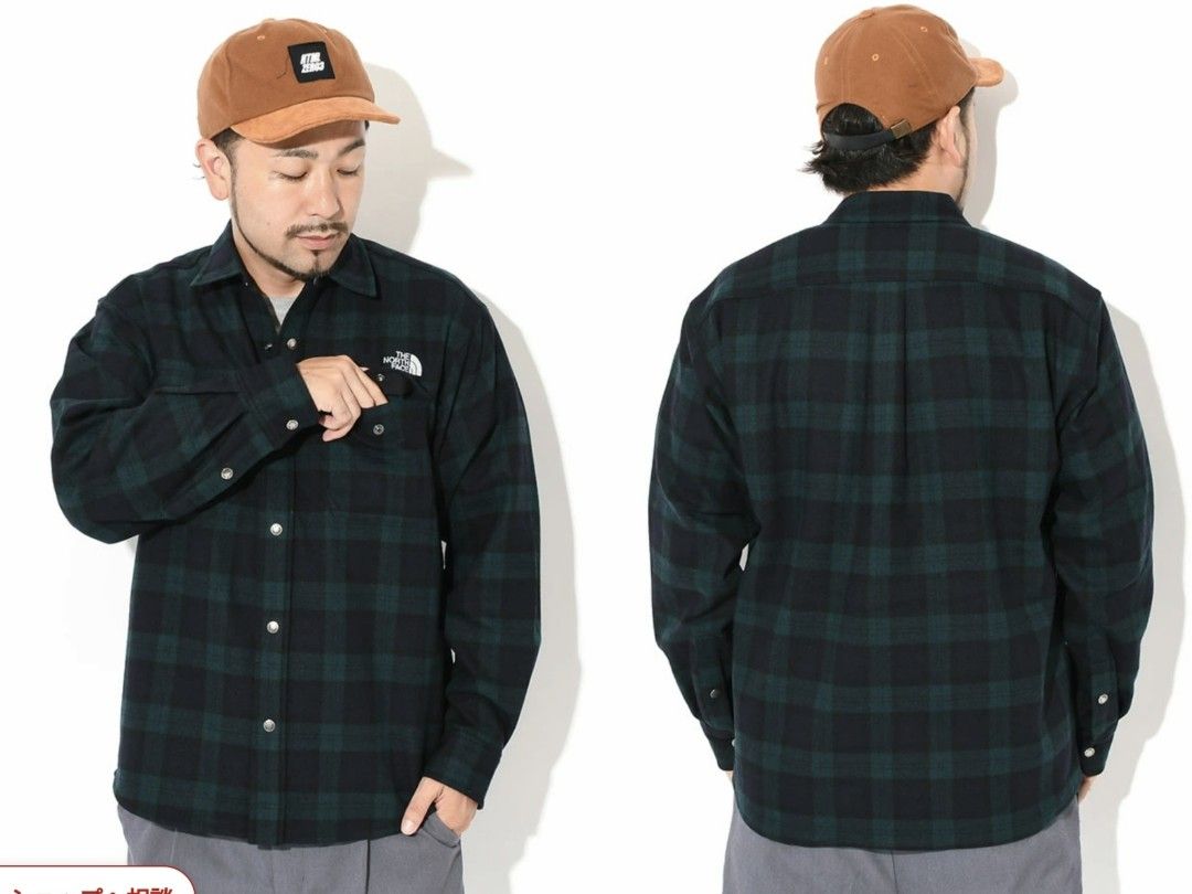 The North Face Brushwood Wool Shirt, 男裝, 上身及套裝, T-shirt