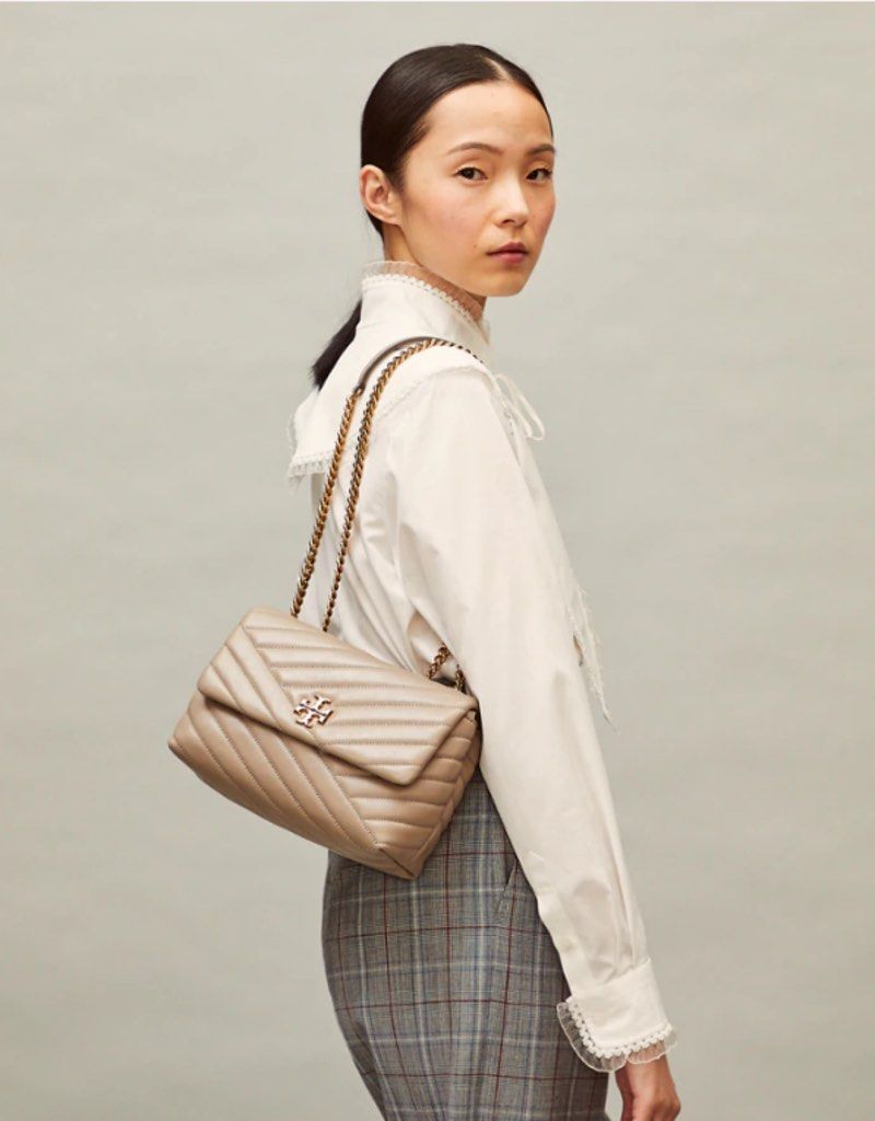 Kira Small Convertible Shoulder Bag Grey Heron Ghw