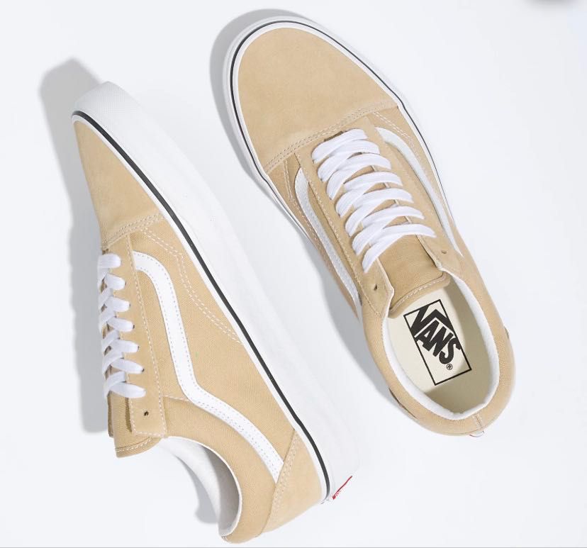 HARGA LELONG VANS NEW Old Skool White Sand Beige Unisex US Size