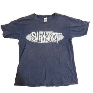 Vintage 1999 Slipknot 深藍色金屬樂團踢 t-shirt