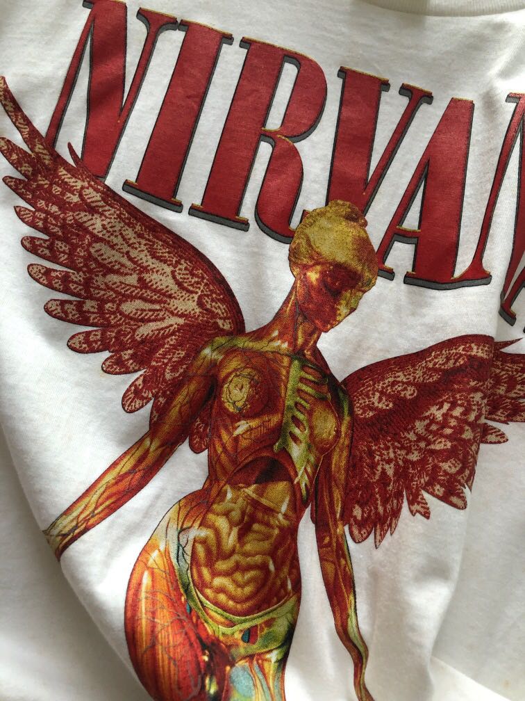 Vintage 90s Nirvana Band In Utero Nike Supreme Adidas Vtg Metallica Iron  Maiden Pro Club Hanes Beefy Fotl