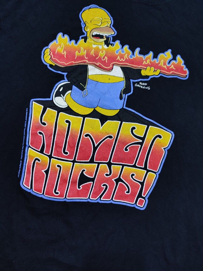 Homer Simpson Pop Rocks Vintage Simpsons Homer Rocks Shirt, Men's Fashion, Tops & Sets, Tshirts ...