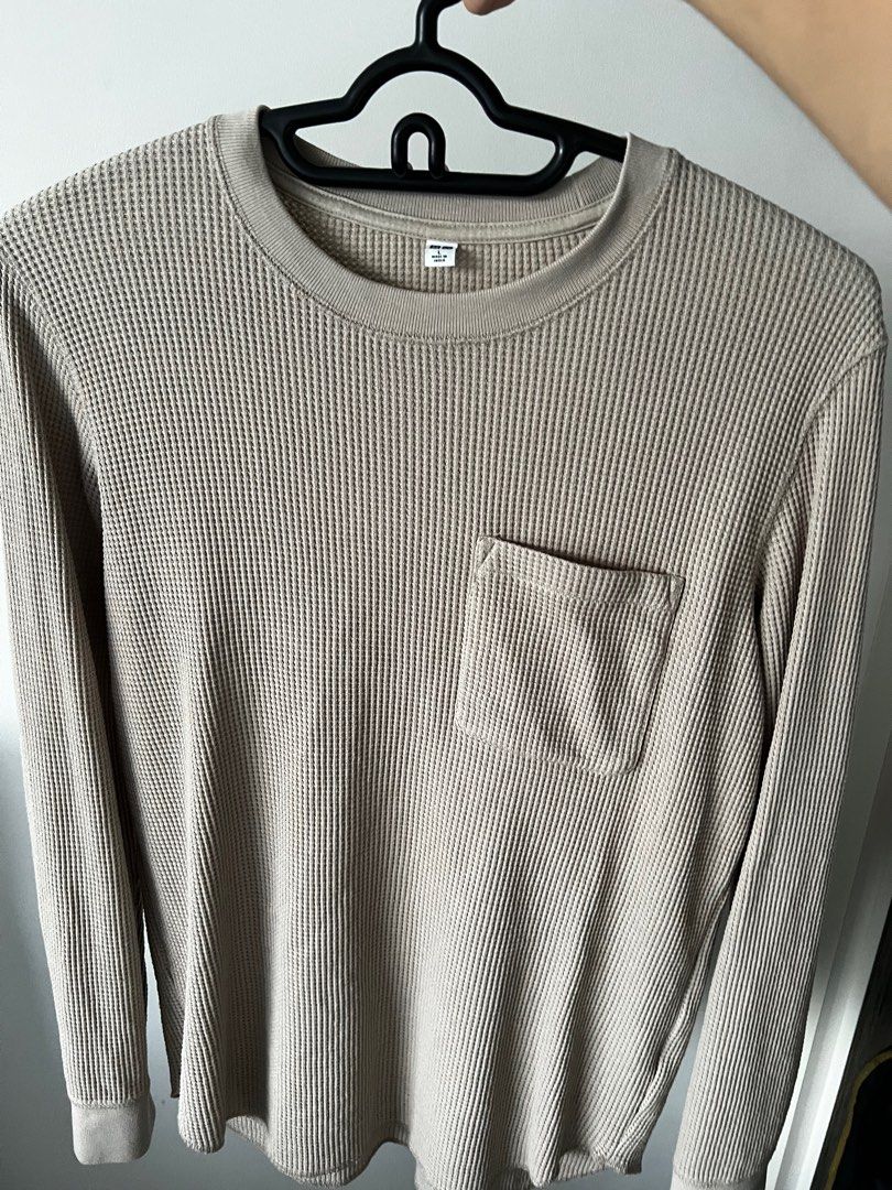 Waffle crew shop neck sweater
