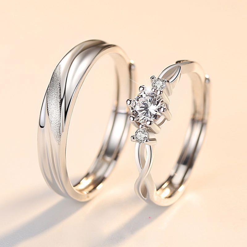 Wedding couple adjustable Diamond ring Women s Fashion Jewelry
