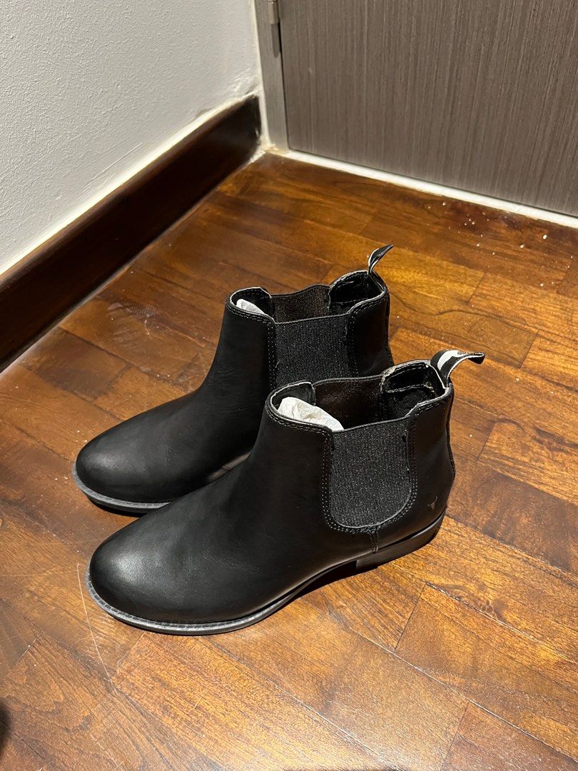Windsor Smith Amelia Black Leather Boots Women s Fashion