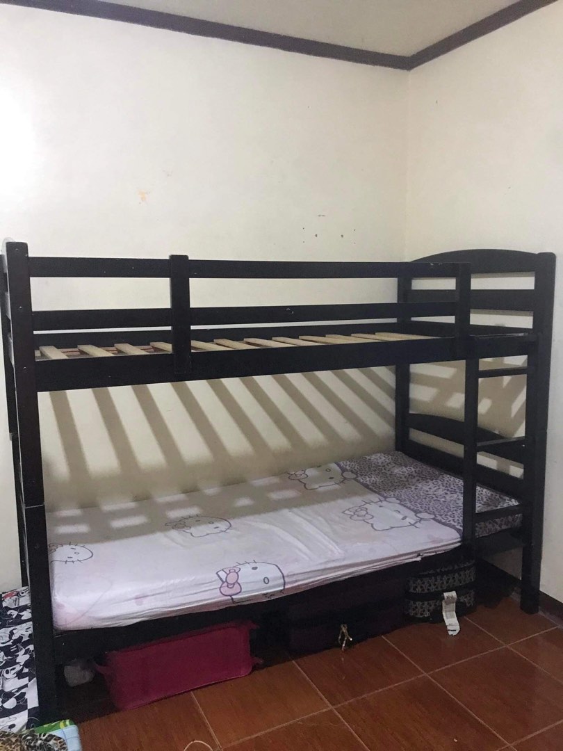 Wooden Double Deck, Furniture & Home Living, Furniture, Bed Frames