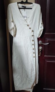 Zara linen offwhite Dress