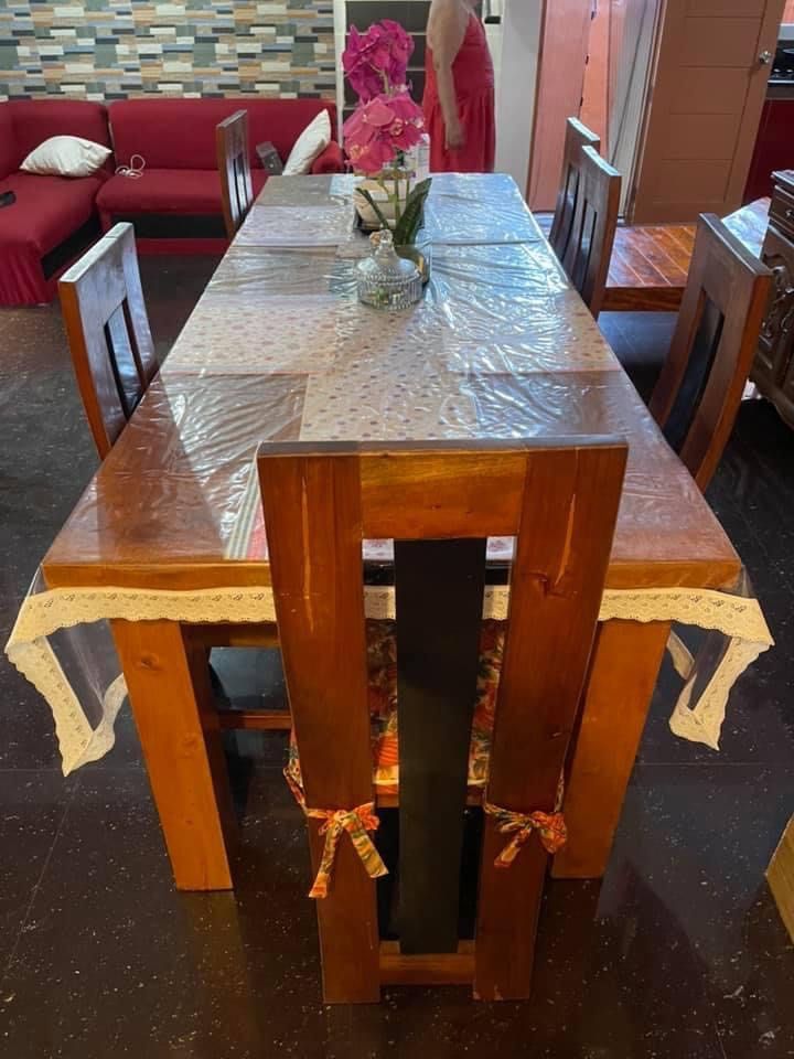 10 seater Solid mahogany dining table, Furniture & Home Living