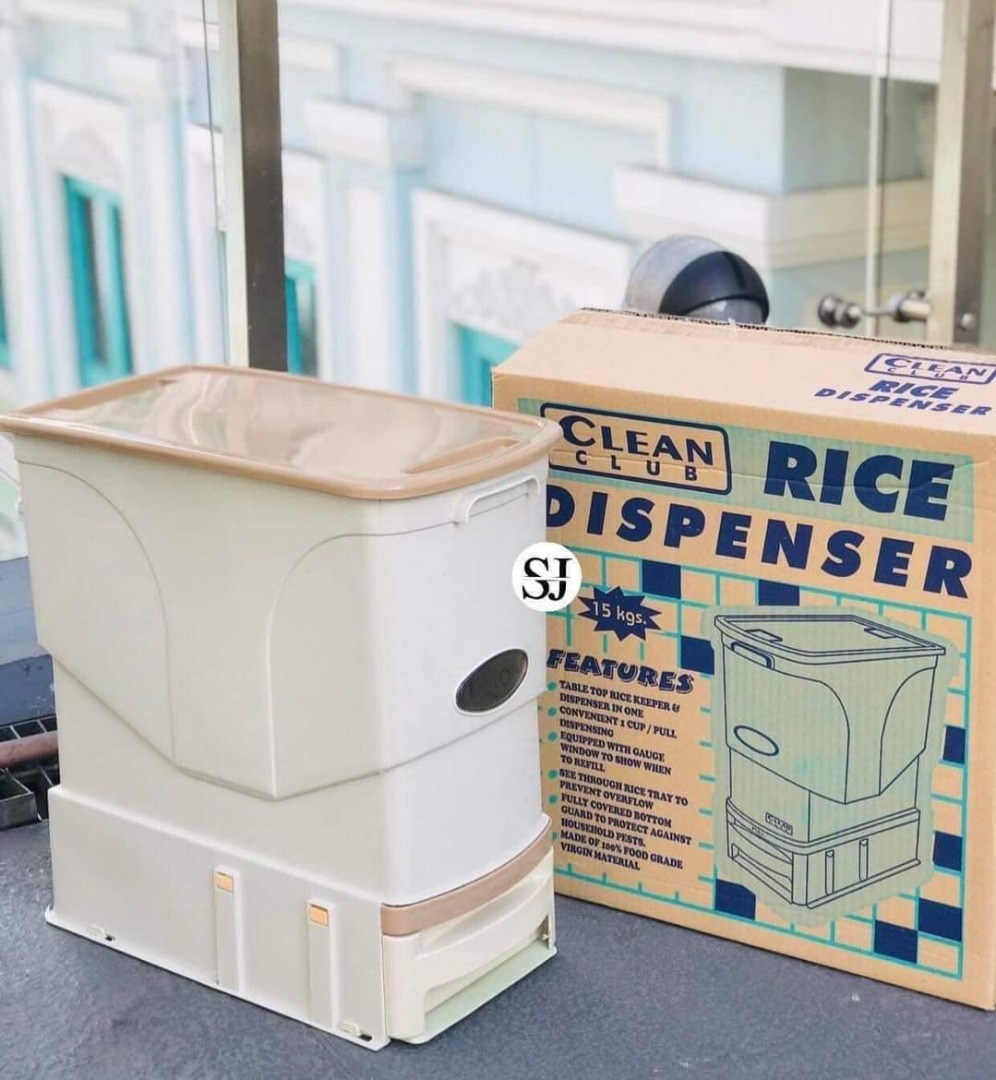 15 KILOS CLEAN CLUB RICE MASTER DISPENSER, Furniture & Home Living ...