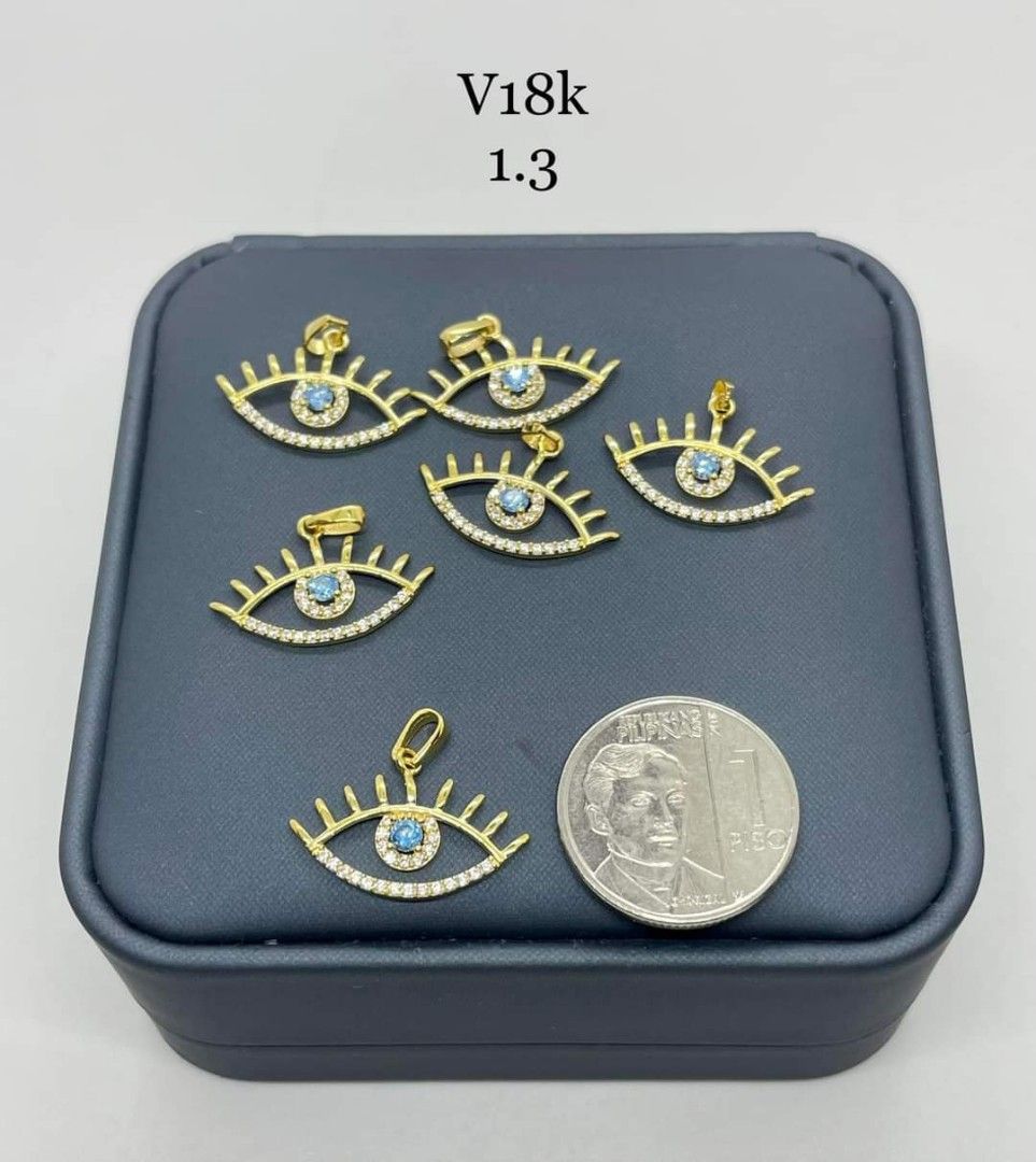 18K Saudi Gold Evil Eye Pendant (Category: Charms) located in Manila. Submitted by RealGoldPawnable18K21K24K (Listing ID 1195649671, Image 1). Description: For those interested, Please Read: 🔵 CHECK MY REVIEWS IF YOU DOUBT‼️☺️ 🔴 LEGIT GOLD SELLER w/ DTI Permit Registered📃 ⚫ FYI, All items is based on PER PIECE not Per Gram‼️ ❌ NO MEET UP/NO COD/NO COP ❌ NO CANCELLATION OF ORDER ONCE THE ORDER IS PLACED ❌ ❌ STRICTLY NO RETURN & NO EXCHANGE POLI