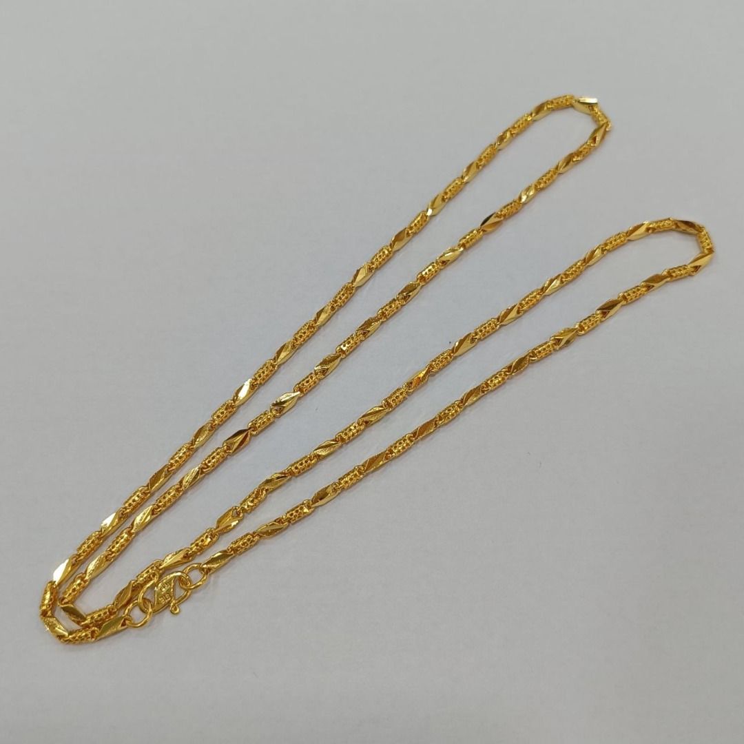 22k 916 Gold Solid Round cutting design necklace by best gold
