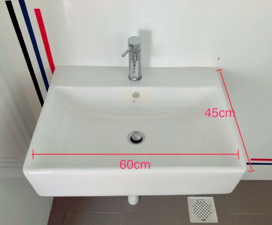 Almost Free now, 2x HDB BTO bathroom basin 10each, Furniture & Home