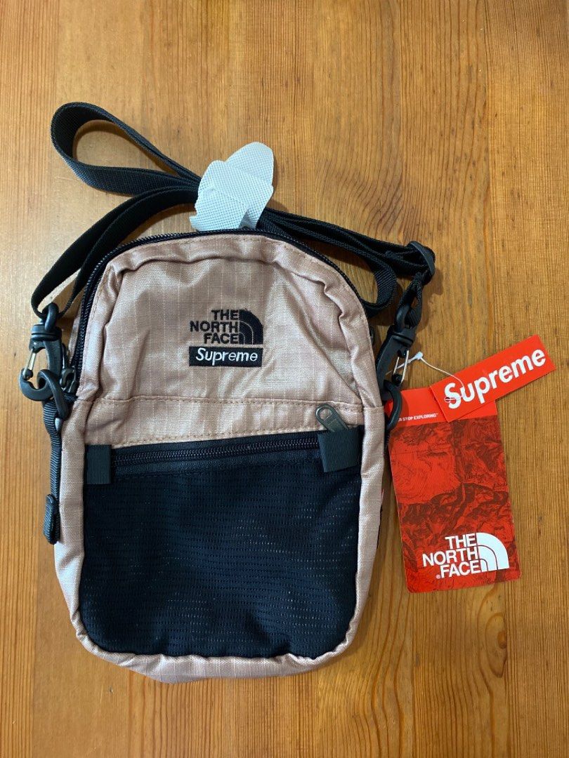 Supreme the north face metallic discount shoulder bag gold