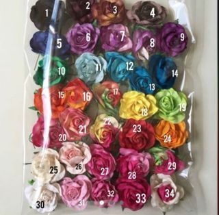 4cm mulberry paper flowers