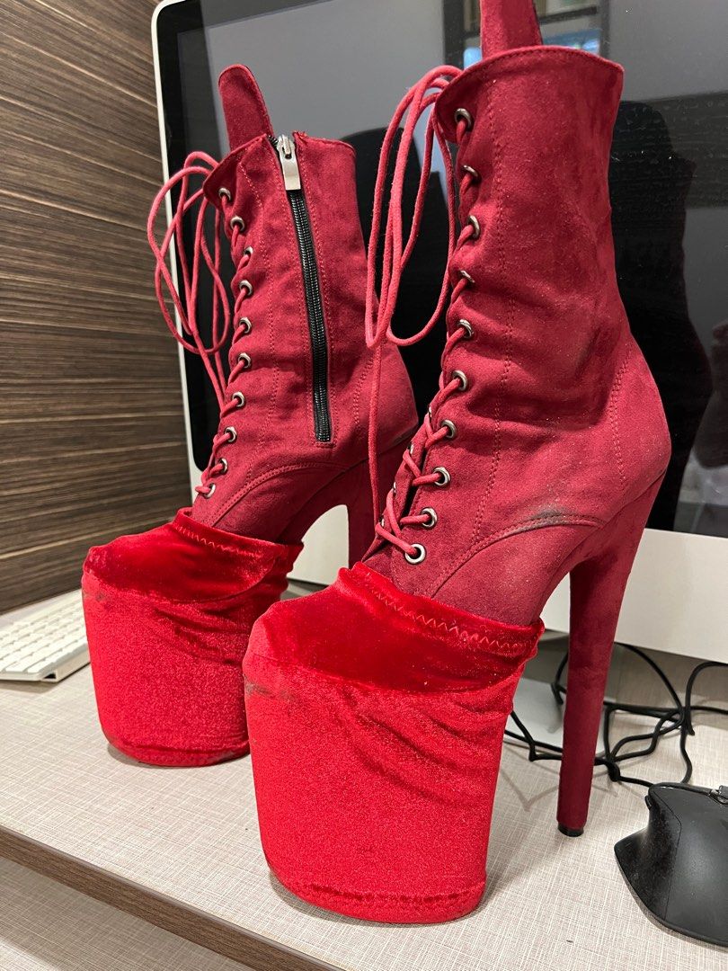 Red womans boots on sale