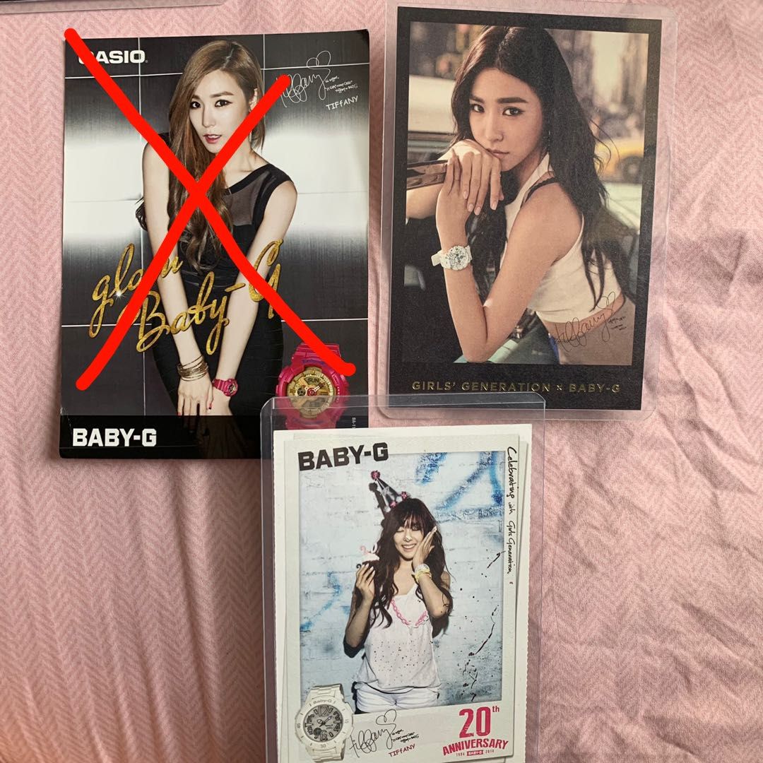 黃美英 絕版少女時代x Casio Baby-g Tiffany 黃美英Postcard girls generation gg tiffany hwang,  興趣及遊戲, 收藏品及紀念品, 韓流- Carousell