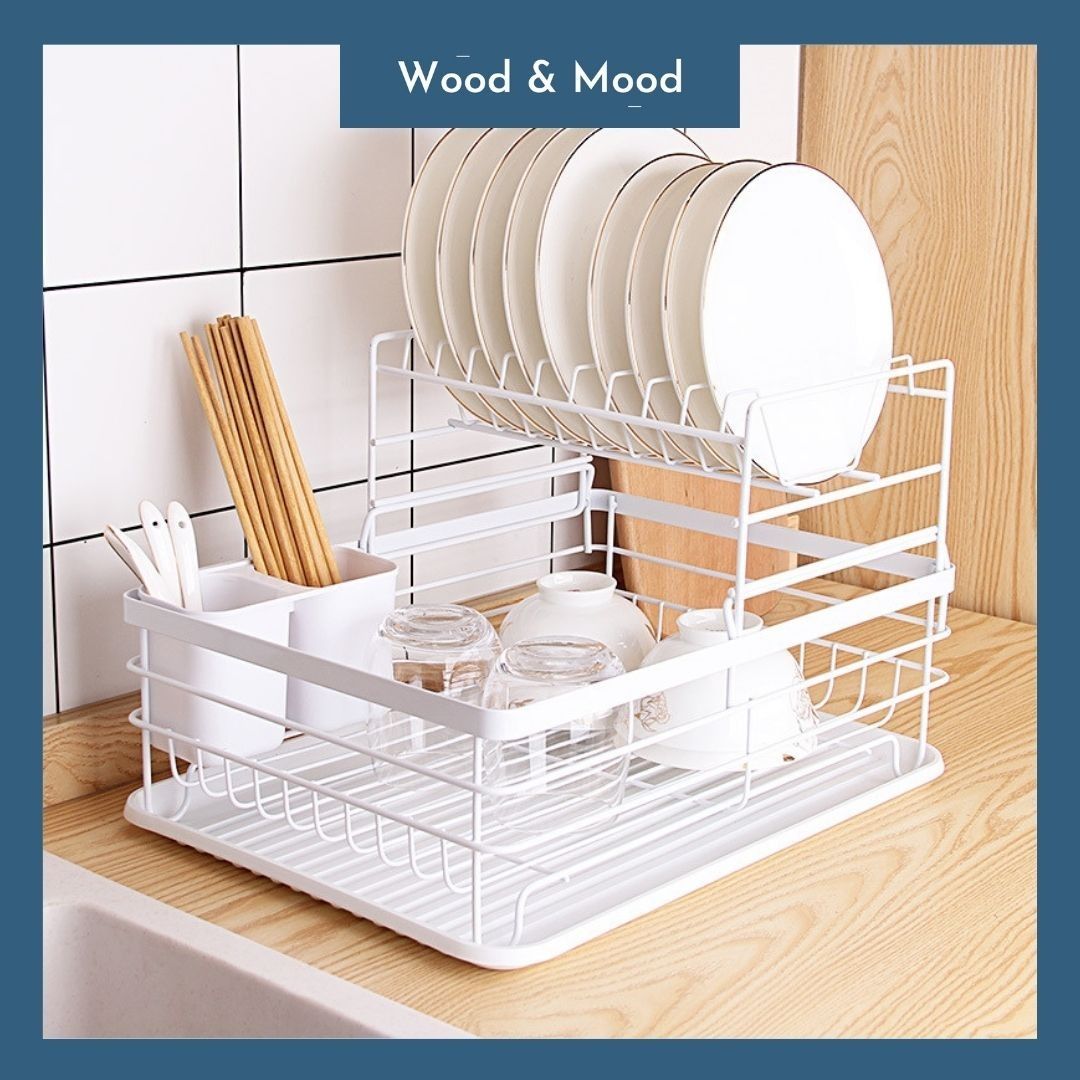 FREE DELIVERY Wood Mood Scandinavian Design Dish Utensils Drying Rack Furniture Home Living Kitchenware Tableware Food Organisation Storage on Carousell