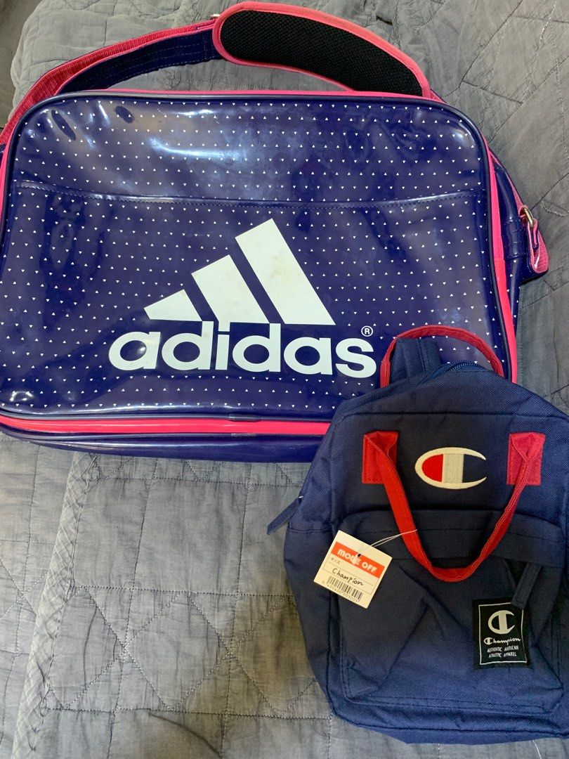 ADIDAS AND CHAMPION (Category: Backpacks) located in Ilagan. Submitted by dinerem1413 (Listing ID 1195635532, Image 1). Description: SELLING FOR 1000 PESOS ONLY FREE SHIPPING .