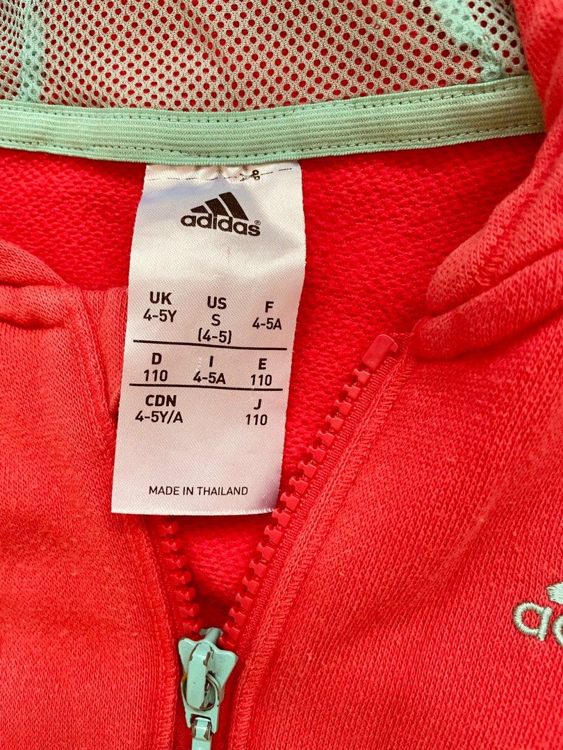 Adidas girl red jacket
