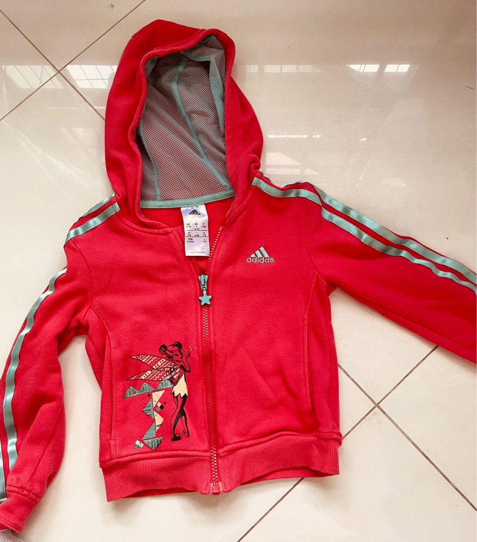 Girls red clearance adidas jacket