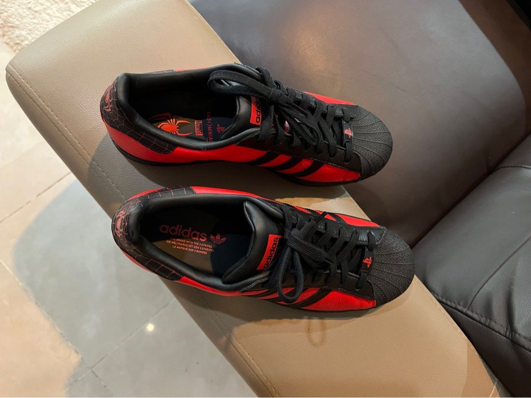 Adidas Marvel's Spider-Man Miles Morales Superstar Shoes, Men's Fashion,  Footwear, Sneakers on Carousell