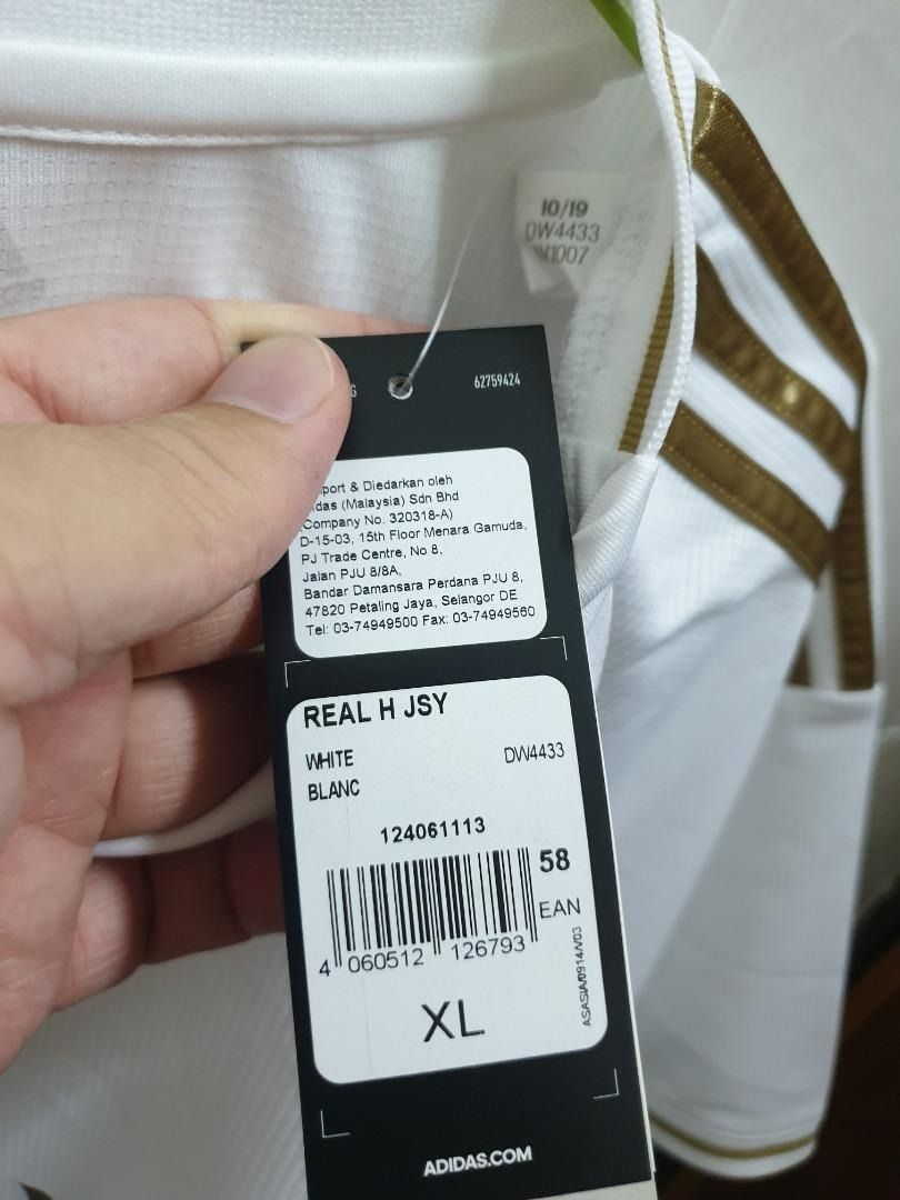 Adidas Real Madrid 19 20 Home Jersey DW4433 UK XL