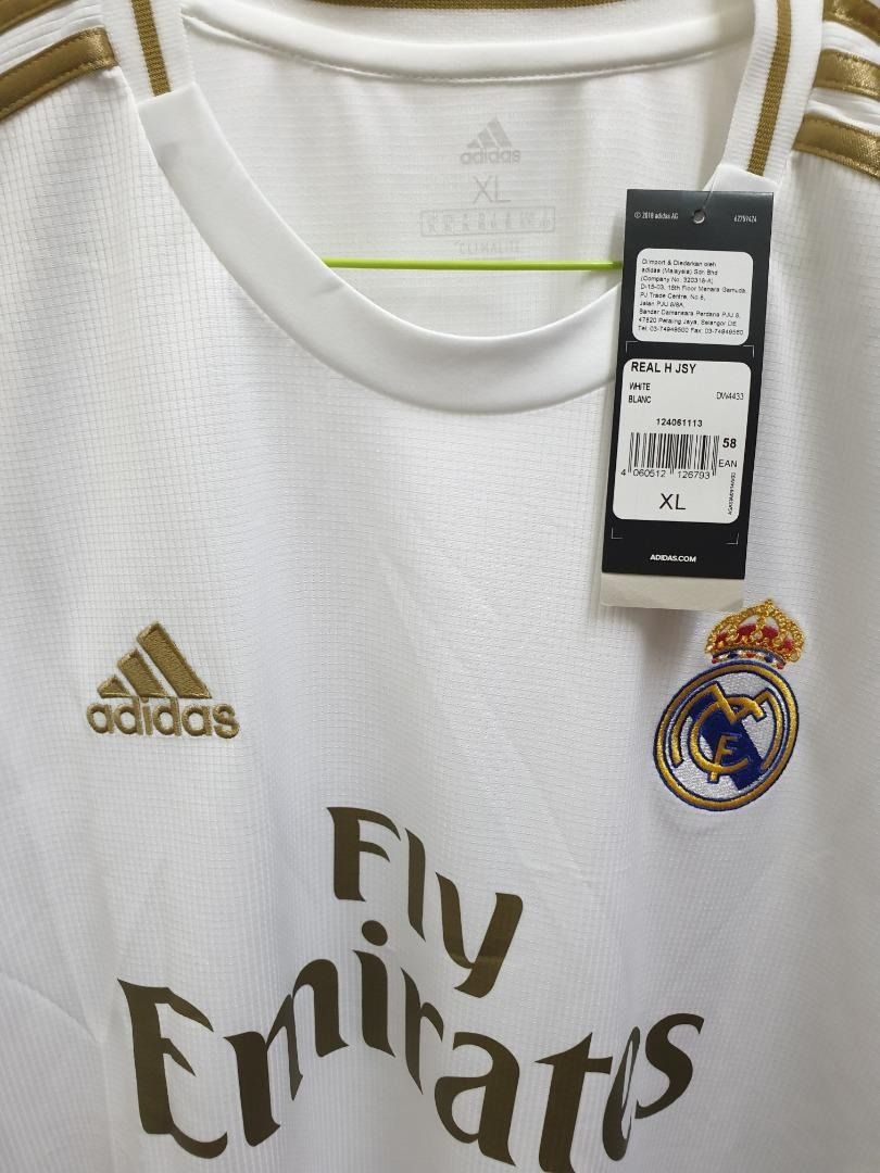 Terminal Numeriek Onleesbaar Adidas Real Madrid 19/20 Home Jersey DW4433 UK XL, Men's Fashion,  Activewear on Carousell