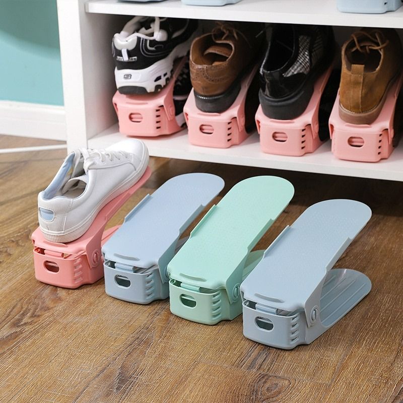 Adjustable Upgraded Shoe Stacker Shoe Slots Space Saving Organiser Shoe Rack Shoe Box