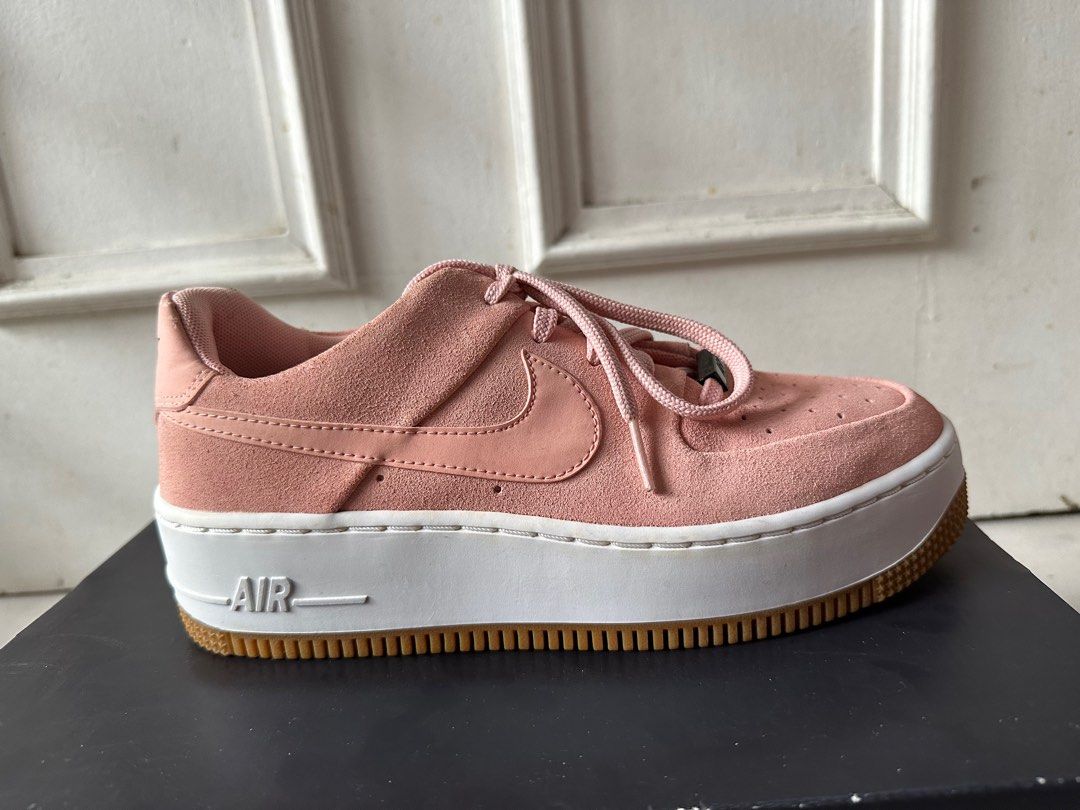 Pink air force ones suede sales