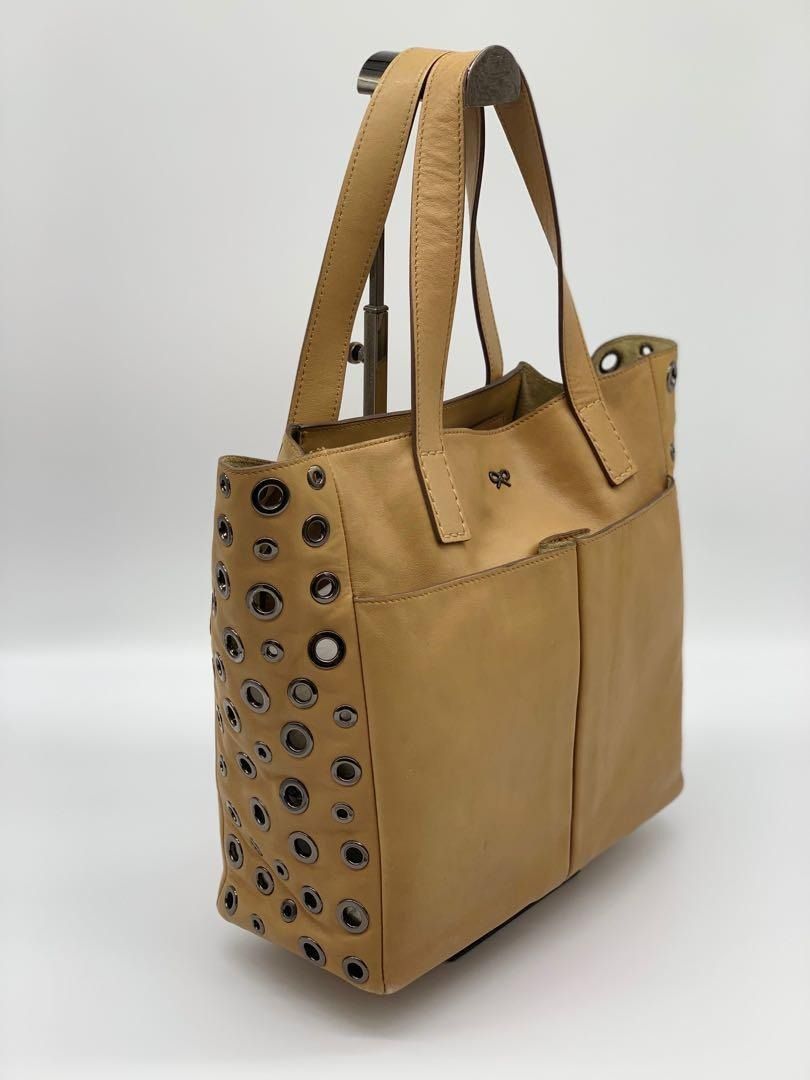 100 AUTHENTIC Anya Hindmarch Raw Nevis Small Peephole, Fesyen Wanita, Tas & Dompet di Carousell