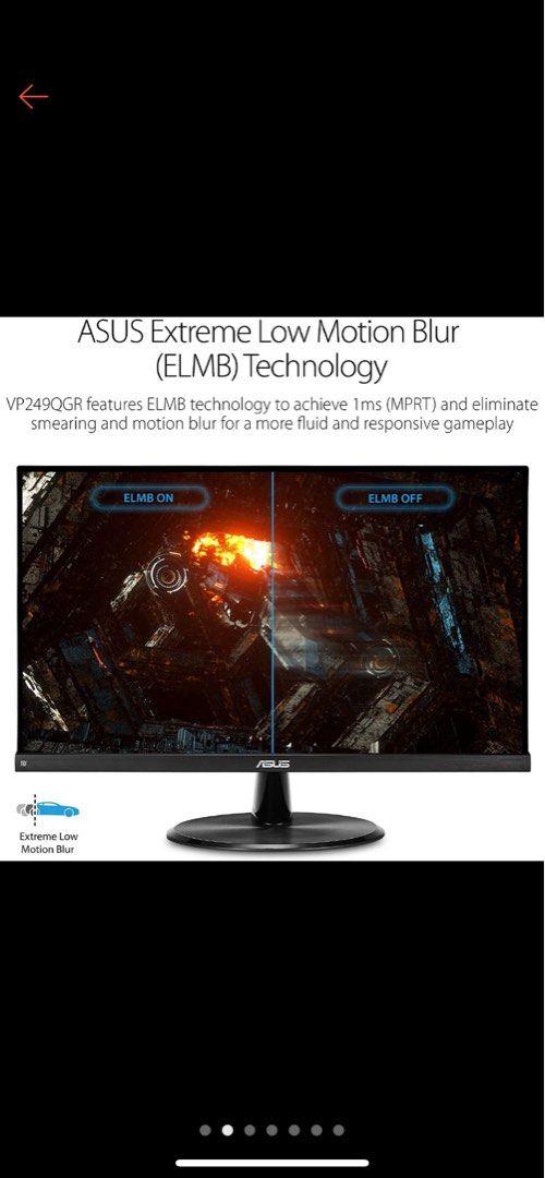 Asus Gaming Monitor 23.8 VP249QGR FHD IPS 1ms 144Hz ELMB Adaptive Sync