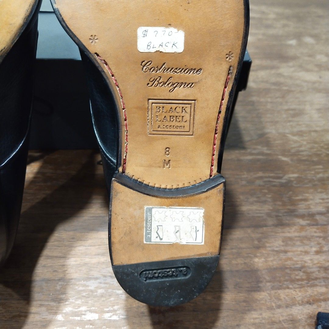 A.Testoni Black Label Edition Captoe Derby 8US, Men's Fashion ...