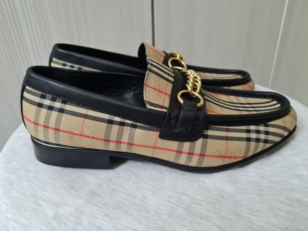 Burberry moorley check loafers new arrivals