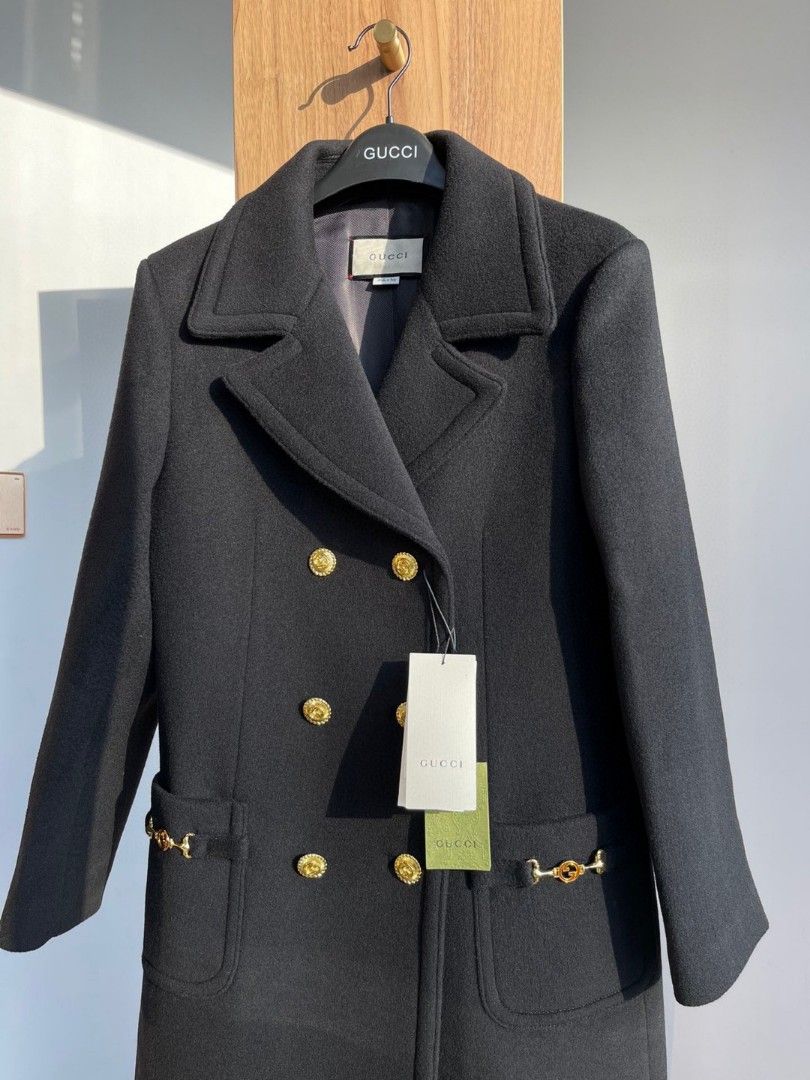 Coat with gold buttons - Women