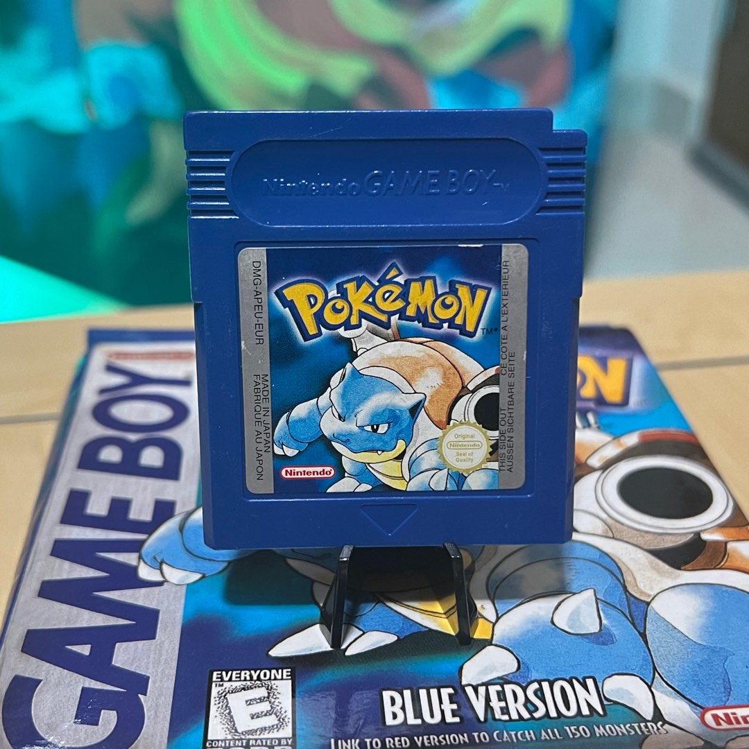 Authentic Pokémon Blue version for Nintendo Gameboy, Video Gaming