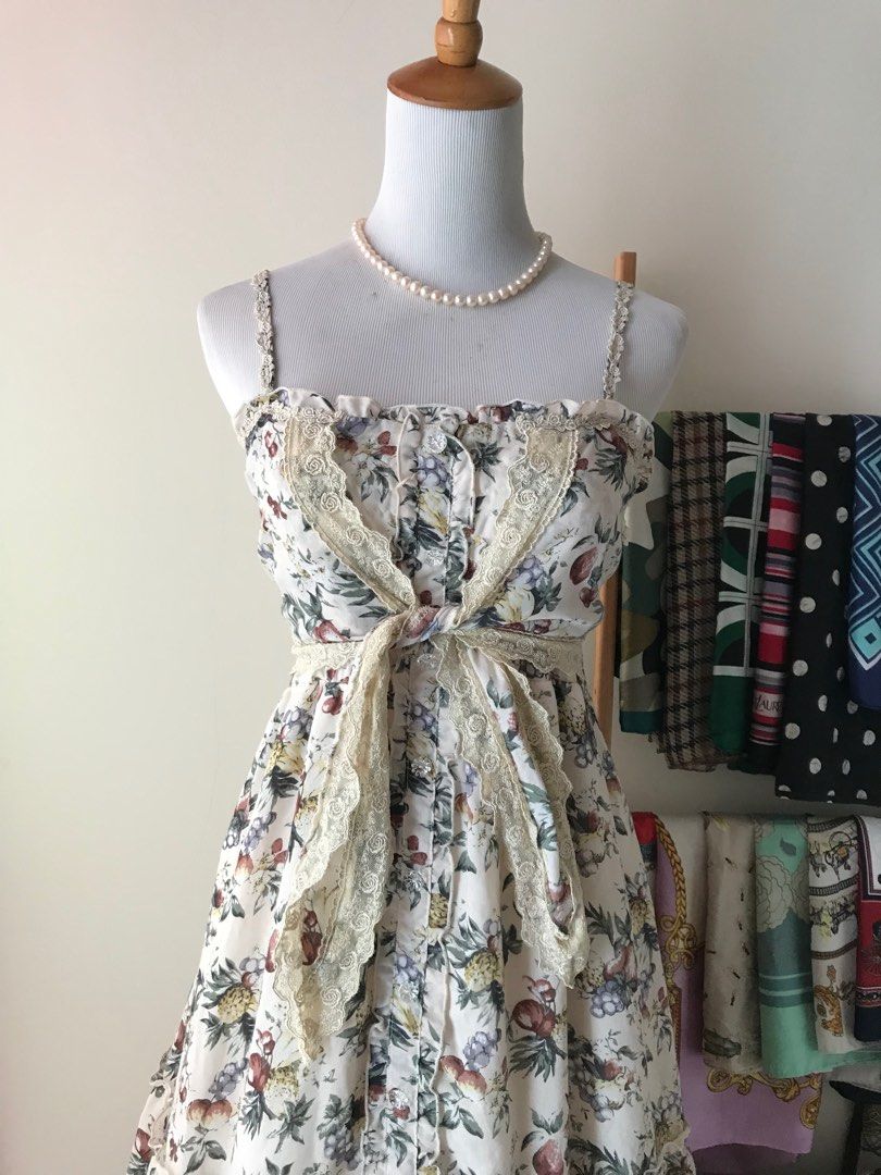 Axes Femme fruity print maxi dress, Women's Fashion, Dresses & Sets, Dresses on Carousell