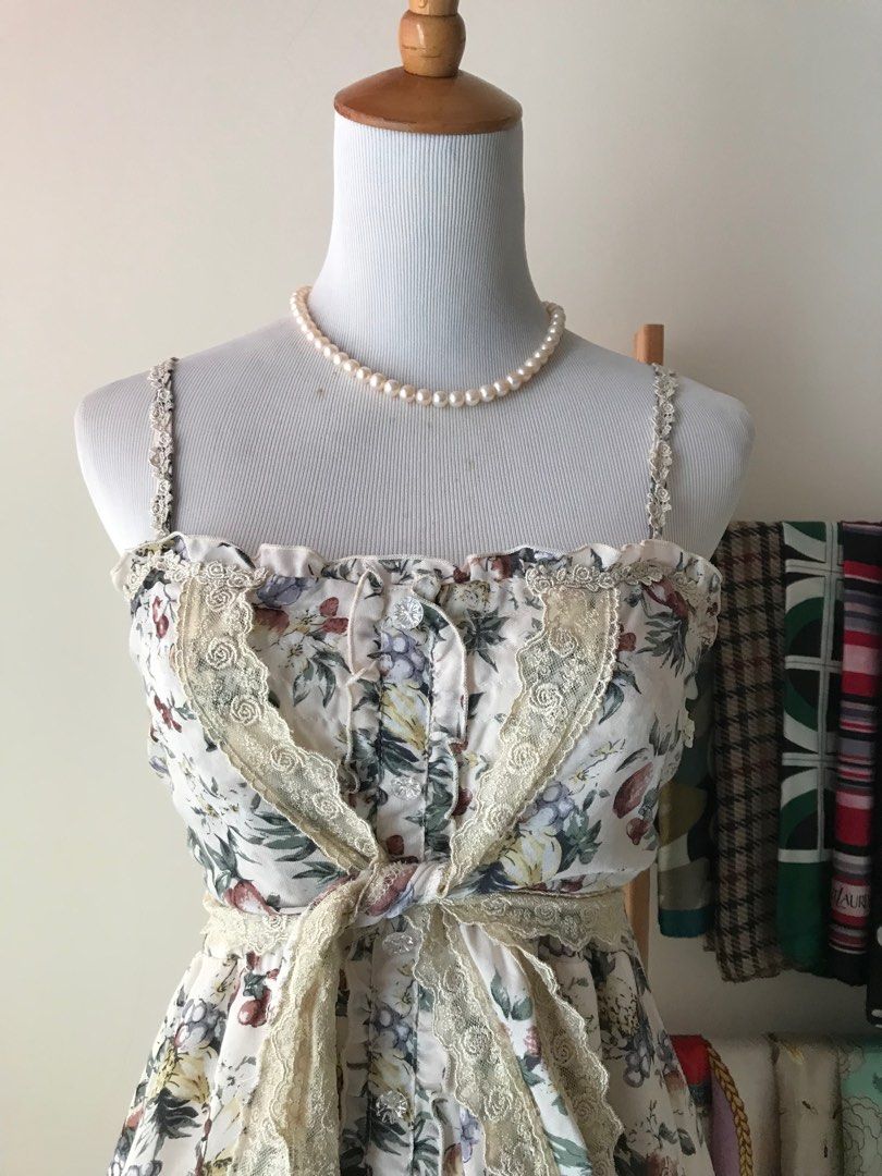 Axes Femme fruity print maxi dress, Women's Fashion, Dresses & Sets, Dresses on Carousell