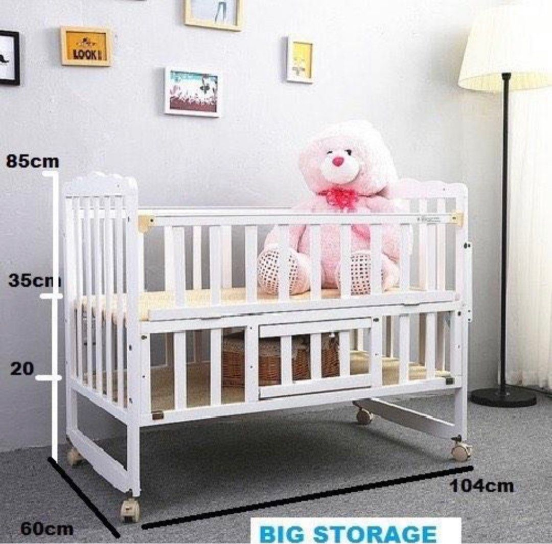 BABY WOODEN COT, Babies & Kids, Baby Nursery & Kids Furniture