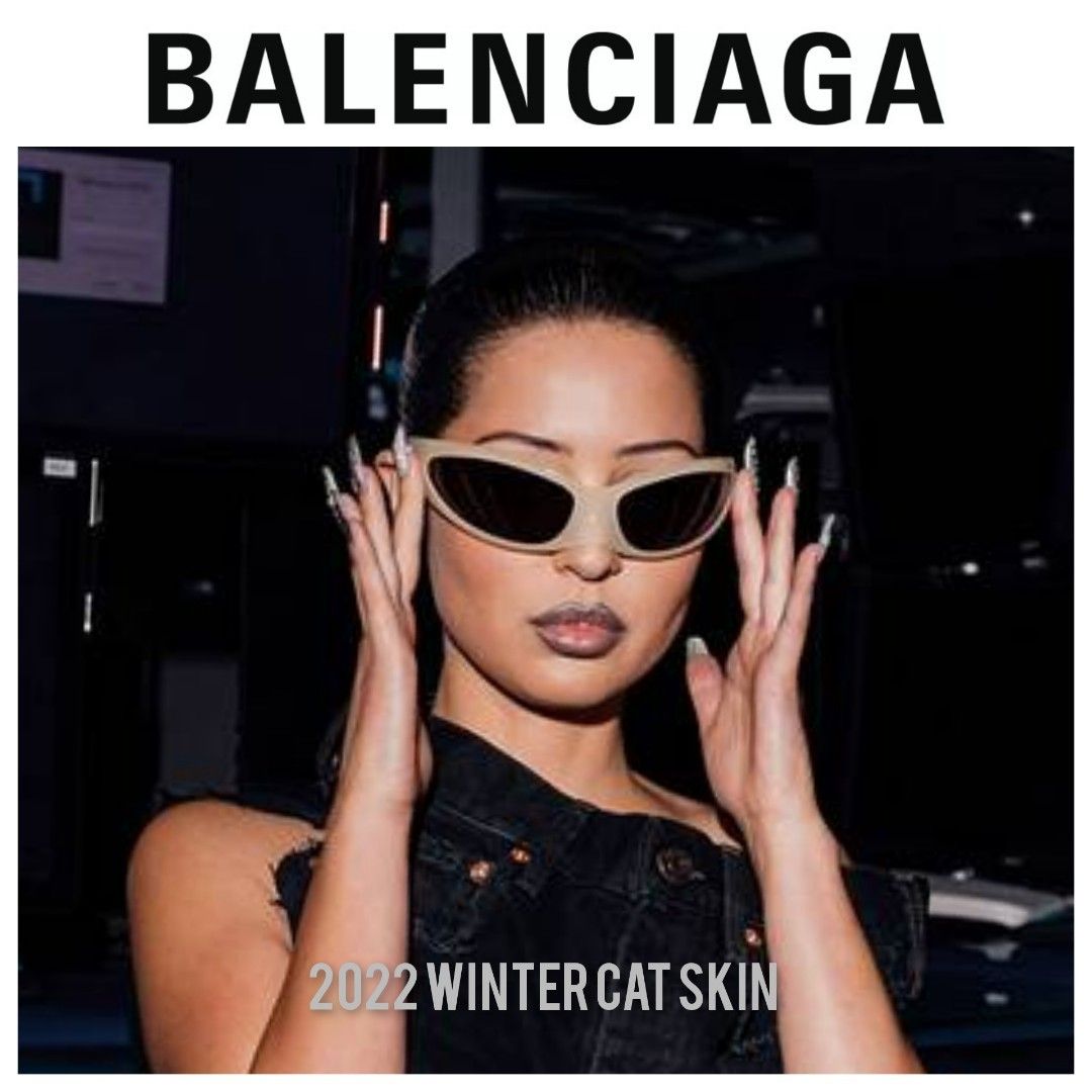 Balenciaga skin cat sunglasses 太陽眼鏡, 女裝, 手錶及配件, 眼鏡- Carousell