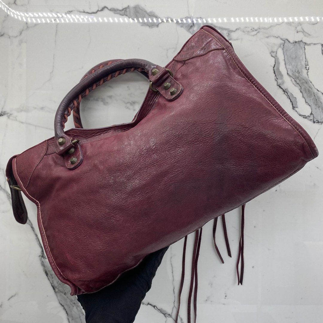 BALENCIAGA THE CITY MAROON 115748 BAG 227028077 -, Women's